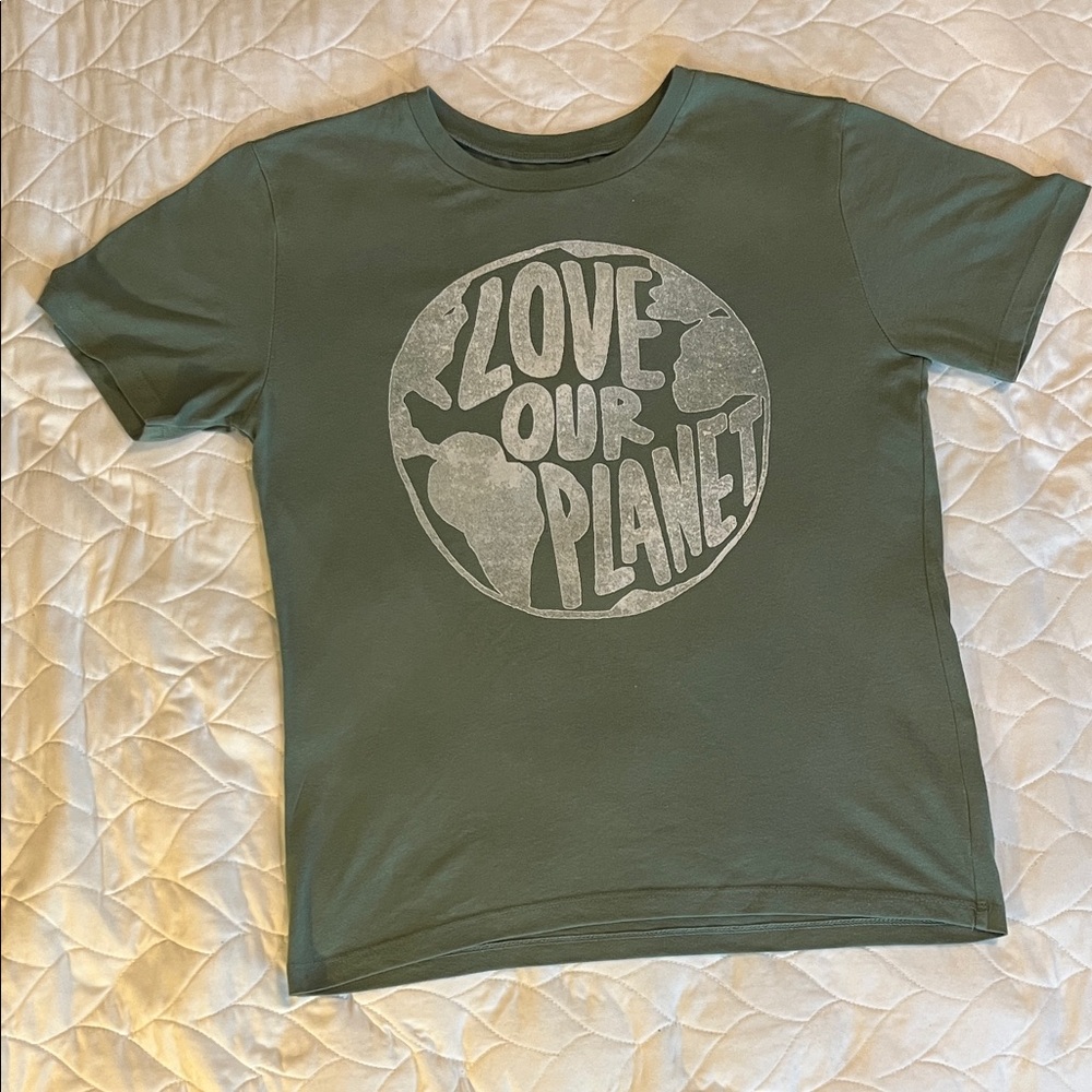 Old Navy Kids Green 'Love Our Planet' T-Shirt